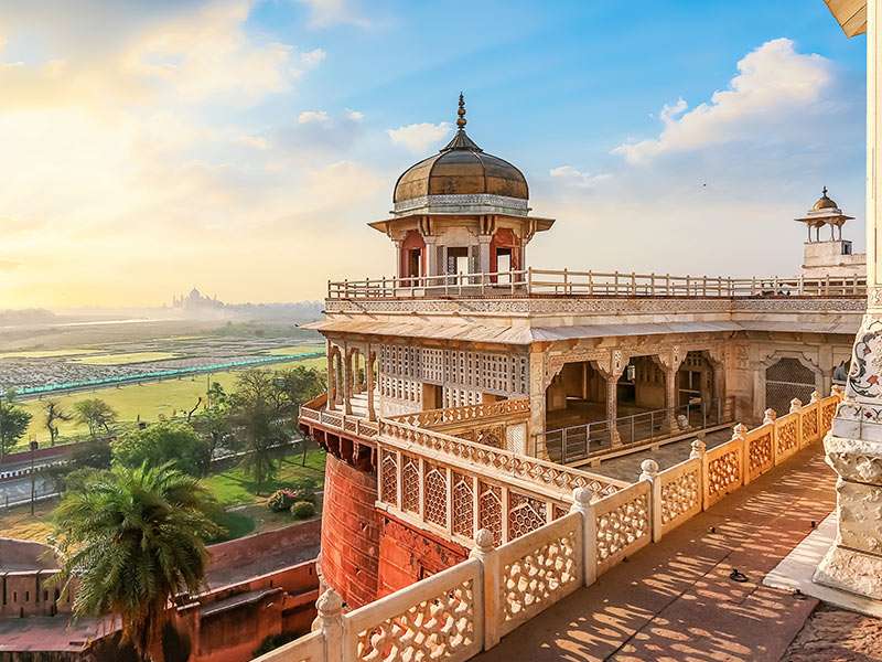 Agra, Golden Triangle Tour In India Agra Fort Balcony | Golden Triangle Tour In India