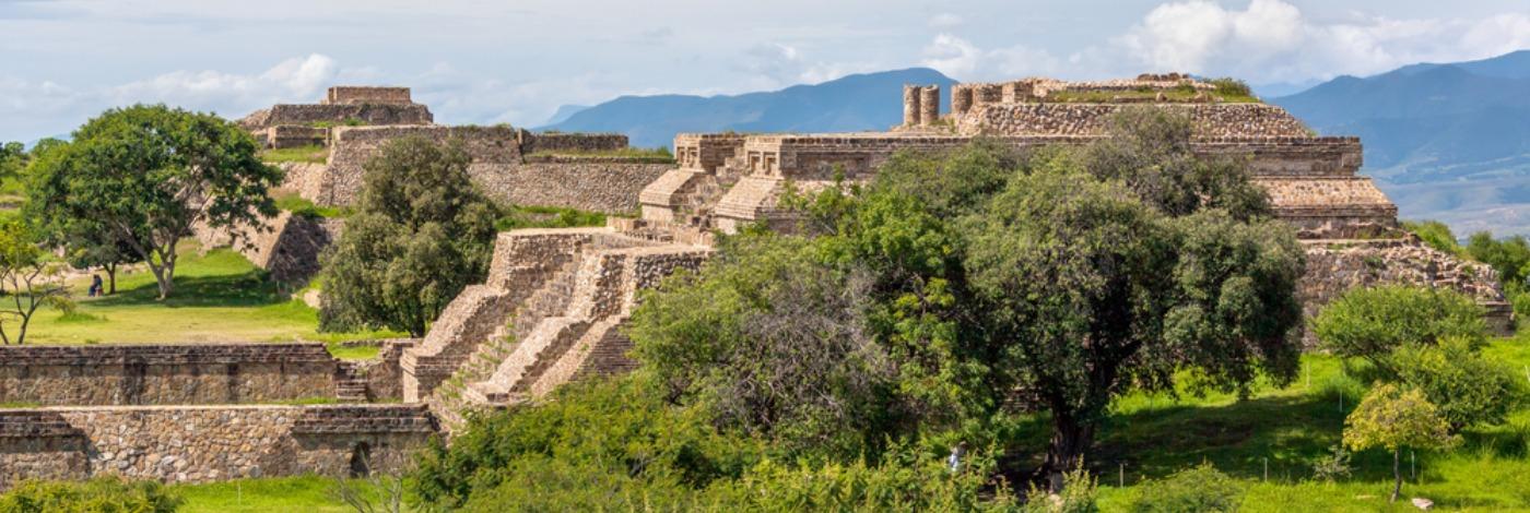 Panorama of ruins of ancient city of Mesoamerican, Monte ALban Panorama of ruins of ancient city of Mesoamerican, Monte ALban