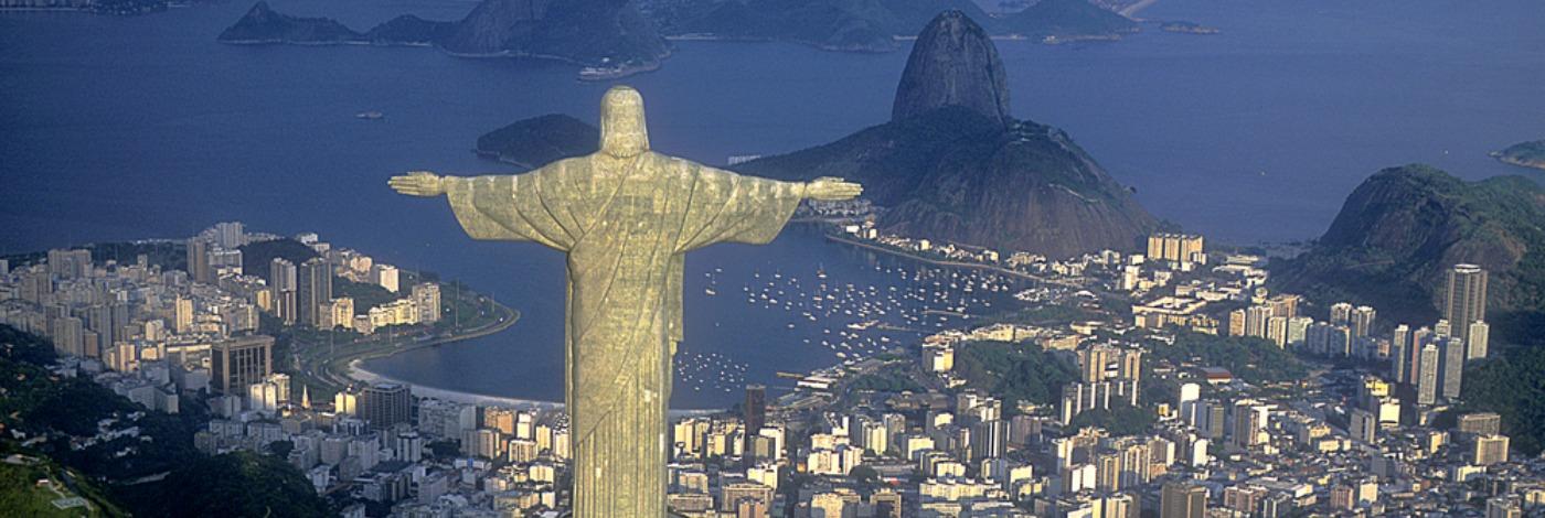 Aerial view of Christ, symbol of Rio de Janeiro, Rio de Janeiro Aerial view of Christ, symbol of Rio de Janeiro, Rio de Janeiro